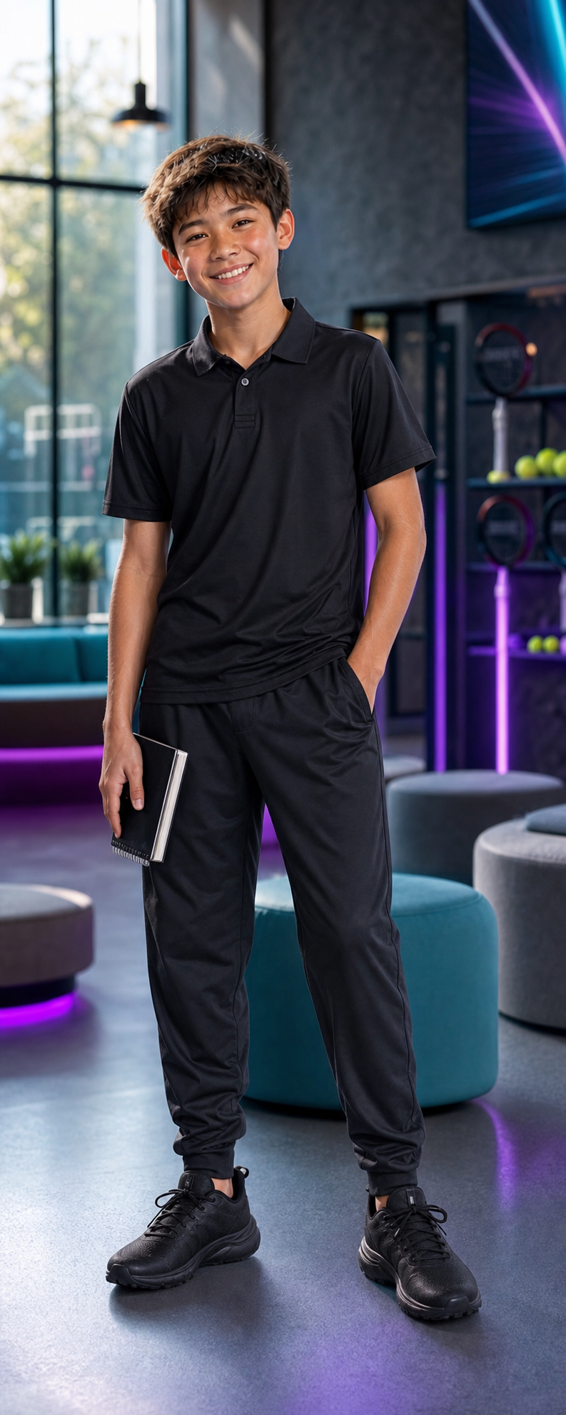 Leo in a youth activity lounge